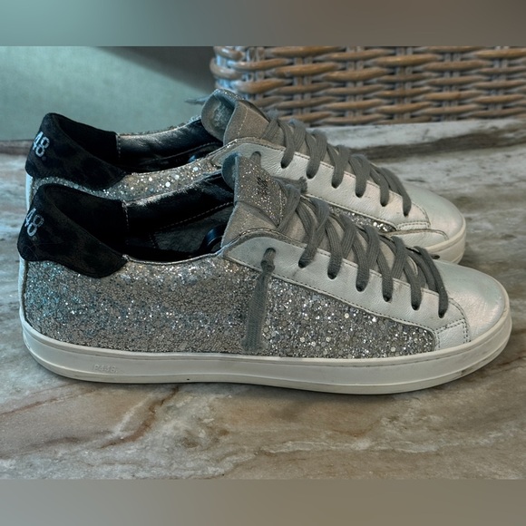 Women’s P448 Silver glitter sneakers- Size 38 - Picture 3 of 12